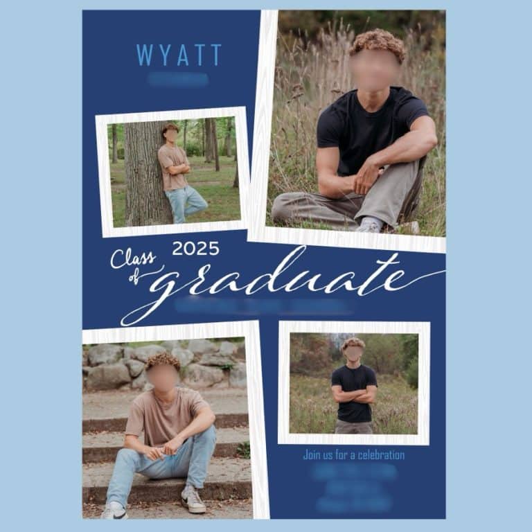 A graduation announcement