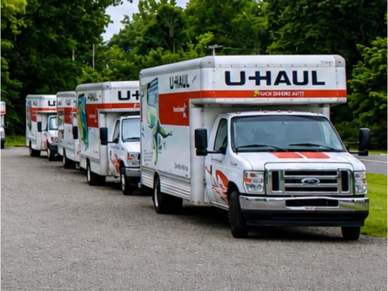 U-Haul trucks at Allegan U-Stor